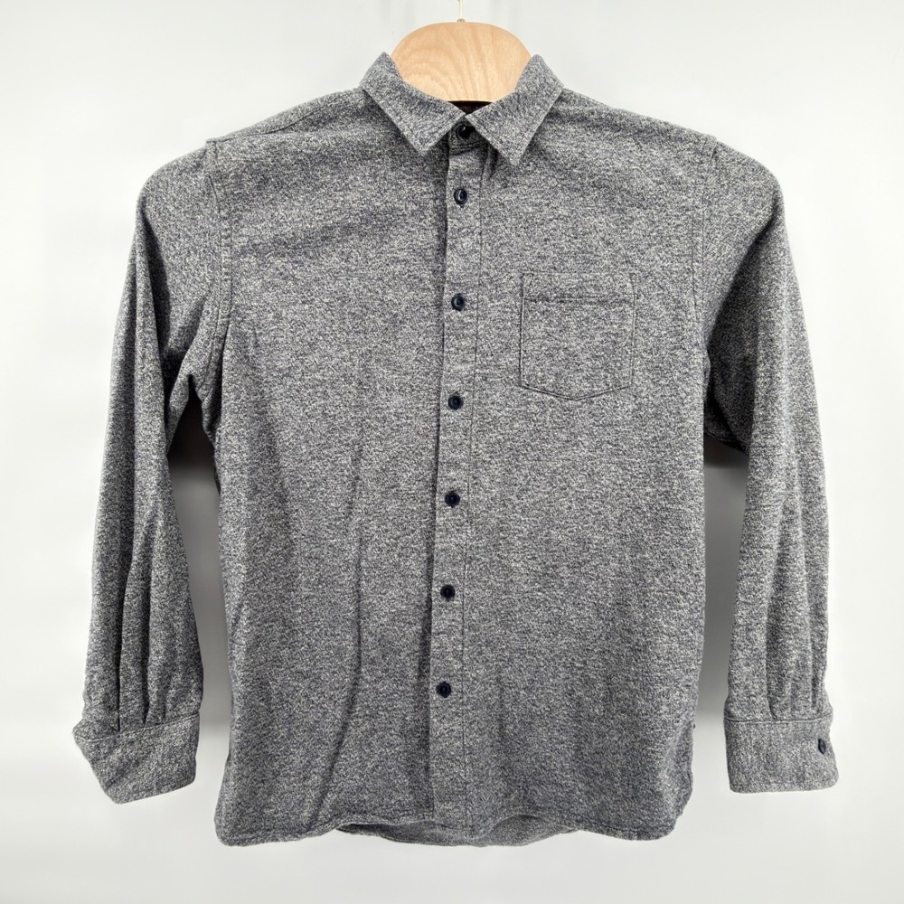 Grayers Heritage Flannels Shirt Mens Large L Gray Cotton Long‎ Sleeve Button Up